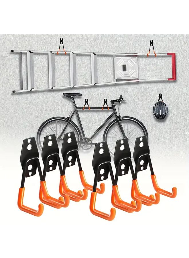 Heavy Duty Metal Wall Hooks 4 Pieces Rust Resistant Garage Organizer - Image 1